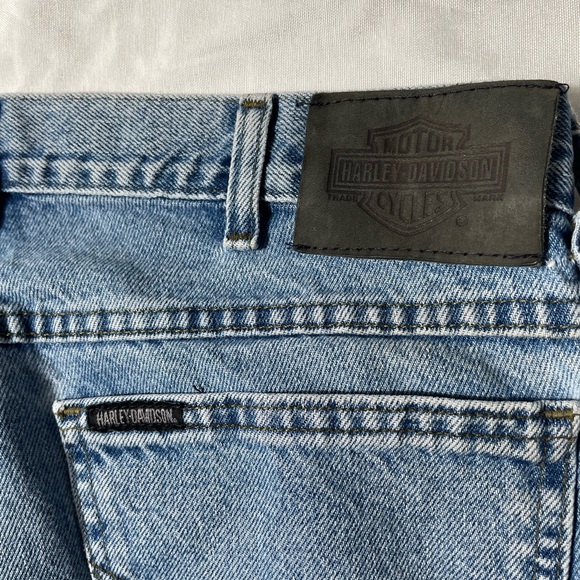 Vintage Y2K Harley Davidson Blue denim traditional fit jeans men’s size 36 - Picture 7 of 8